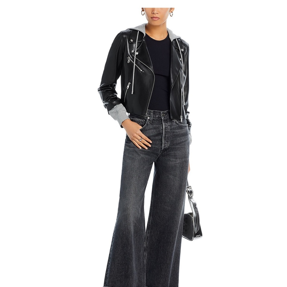 Cinq à Sept Evie Hooded Faux Leather Jacket - Picture 11 of 11